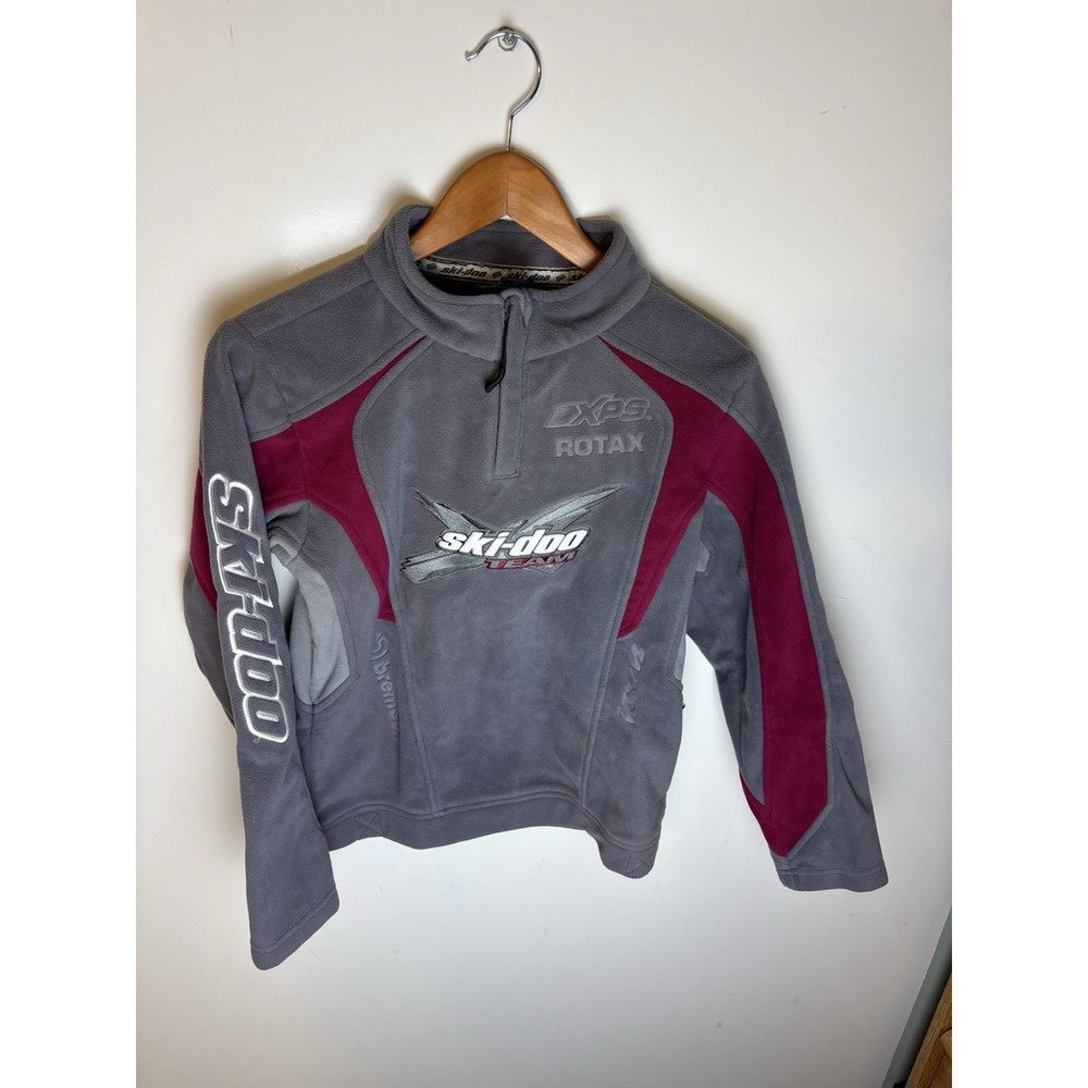 Ski-Doo Team BRP Fleece Quarter Zip Pullover Jacket Womens M 10/12 NWT